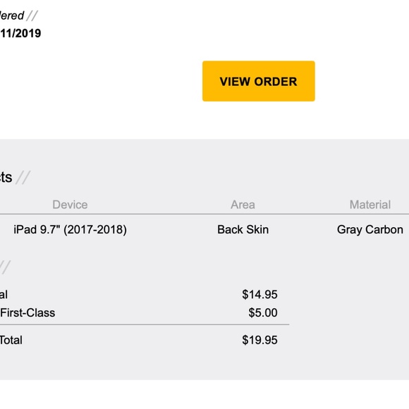 NWT:  iPad SKIN by dbrand  Grey Carbon Fiber for iPad 9.7" (2017-2018) - Picture 5 of 6